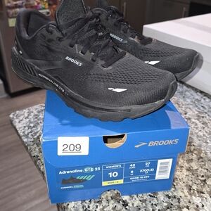 Brooks Adrenaline GTS 23 Women's Black Running Shoes, 10 Wide
